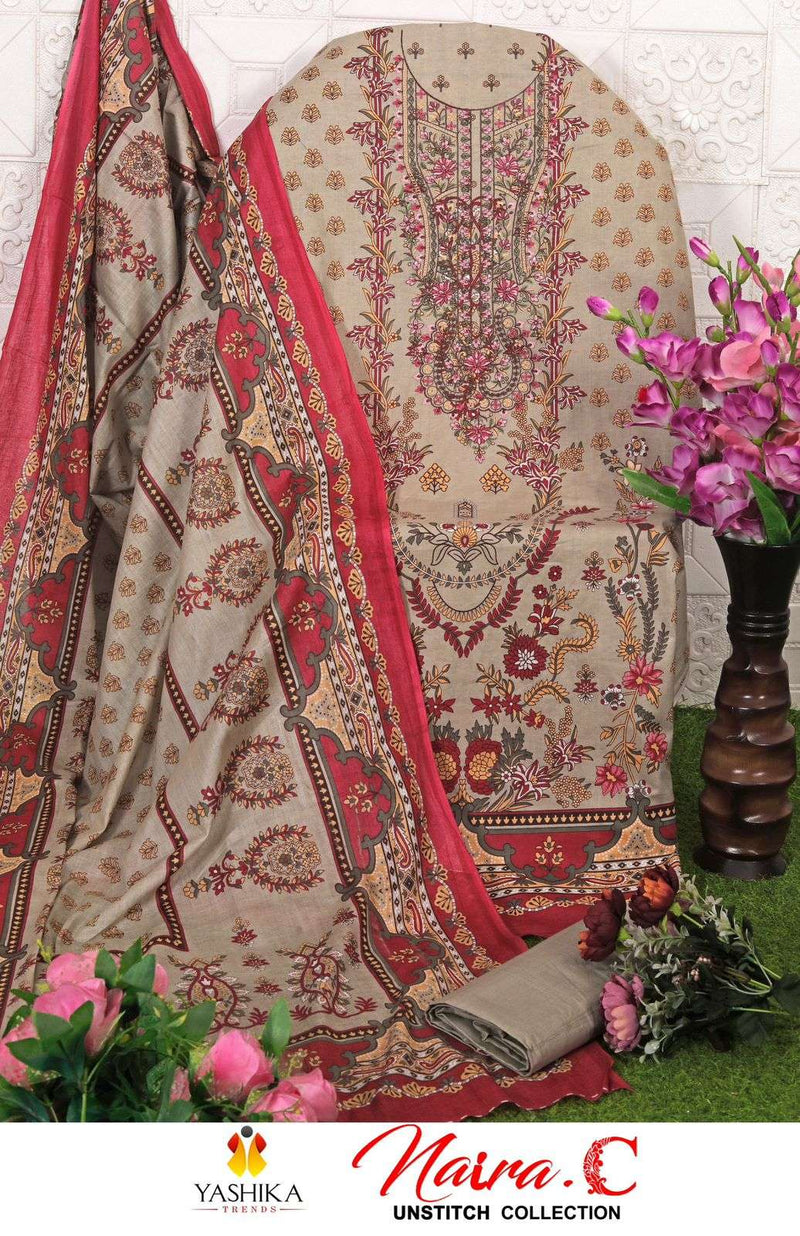 Yashika Trends Nayra C Heavy Cotton Printed With Neckwork Salwar Suit