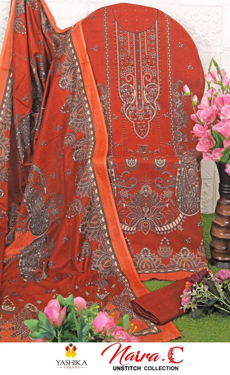Yashika Trends Nayra C Heavy Cotton Printed With Neckwork Salwar Suit