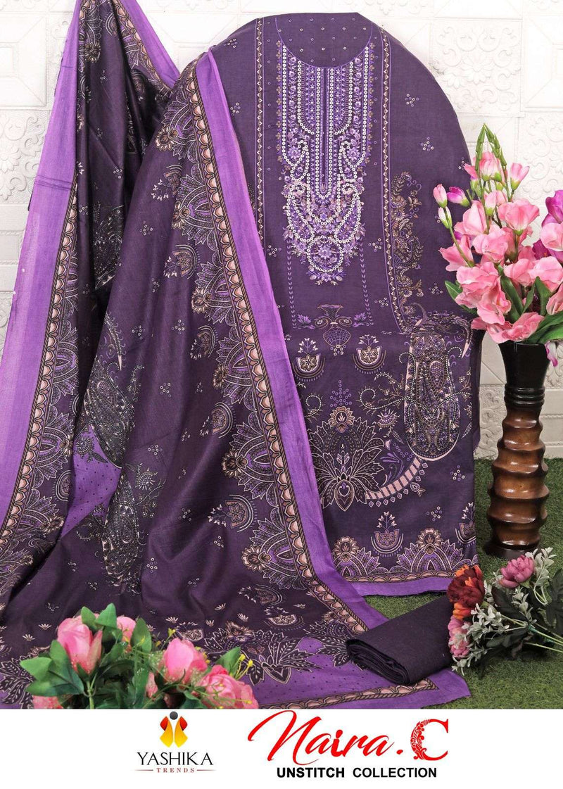 Yashika Trends Nayra C Heavy Cotton Printed With Neckwork Salwar Suit