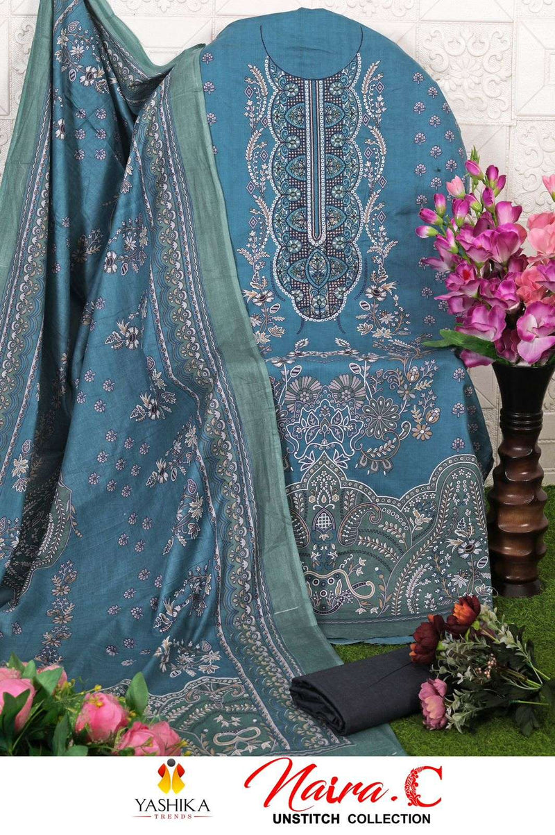 Yashika Trends Nayra C Heavy Cotton Printed With Neckwork Salwar Suit