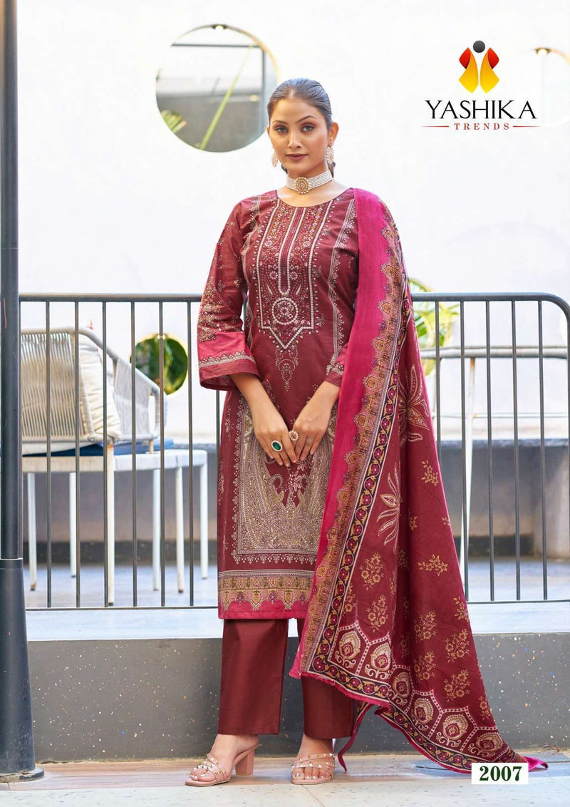 Yashika Trends Nayra C Heavy Cotton Printed With Neckwork Salwar Suit