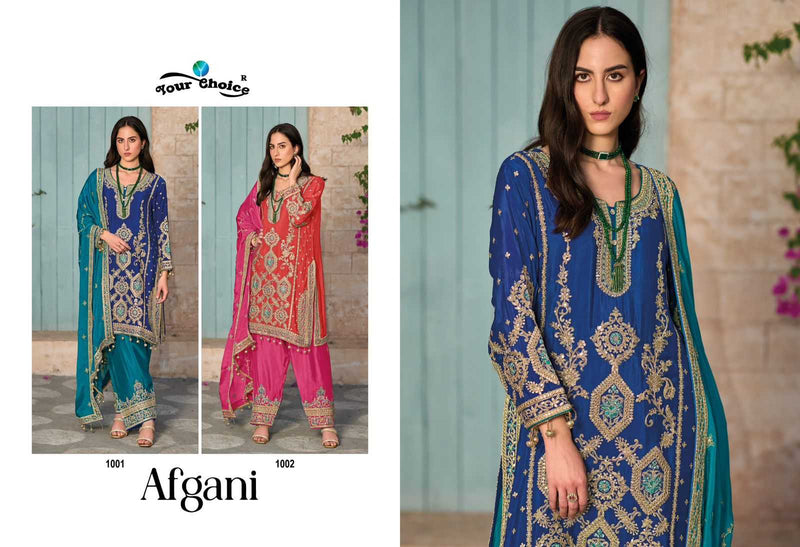 Your Choice Afgani Exclusive Design Chinon Designer Salwar Suit