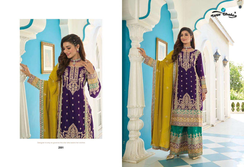 Your Choice Apsara Pure Chinon Heavy Embroidered Pakistani Suit