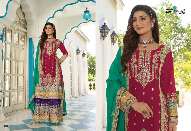 Your Choice Apsara Pure Chinon Heavy Embroidered Pakistani Suit