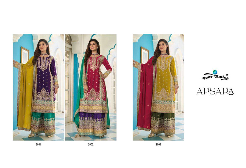 Your Choice Apsara Pure Chinon Heavy Embroidered Pakistani Suit