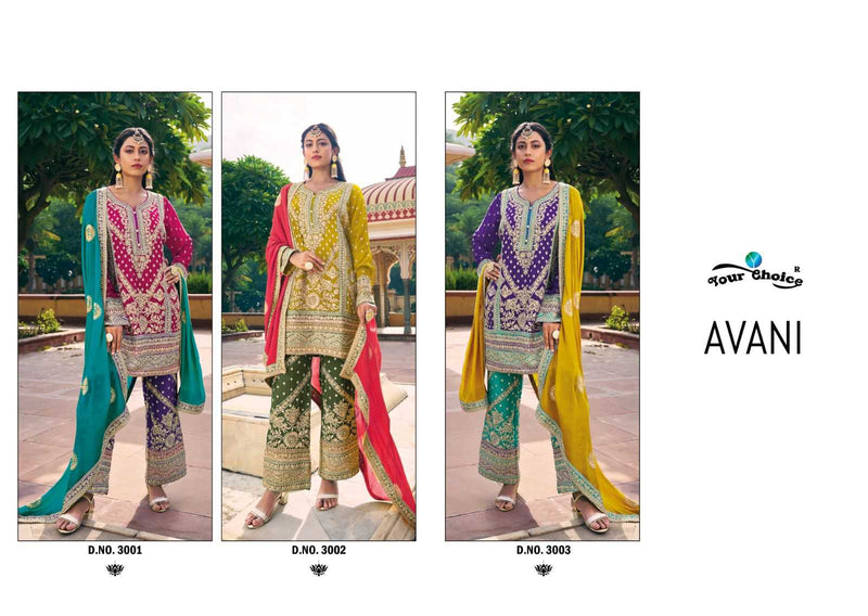 Your Choice Avani Chinon Modern Pakistani Fancy Designer Salwar Kameez