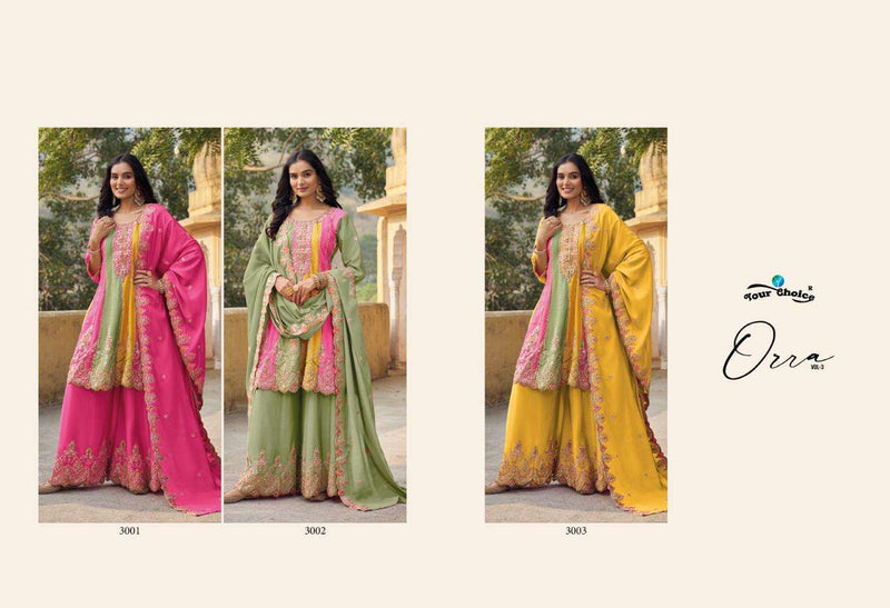Your Choice Orra Vol 3 Chinon Heavy Designer Party Wear Digital Printed Salwar Suit