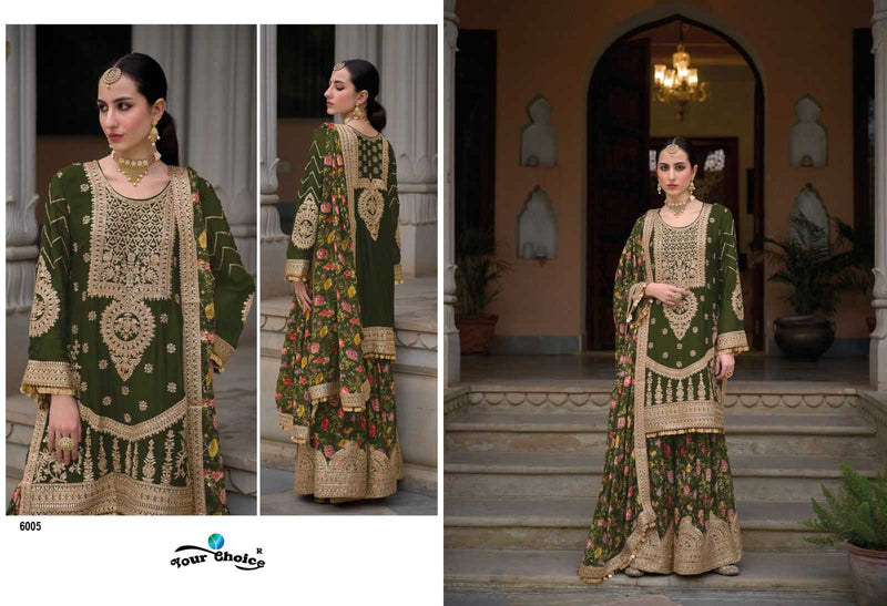 Your Choice Sadaf Gold Party Wear Pakistani Designer Salwar Suit
