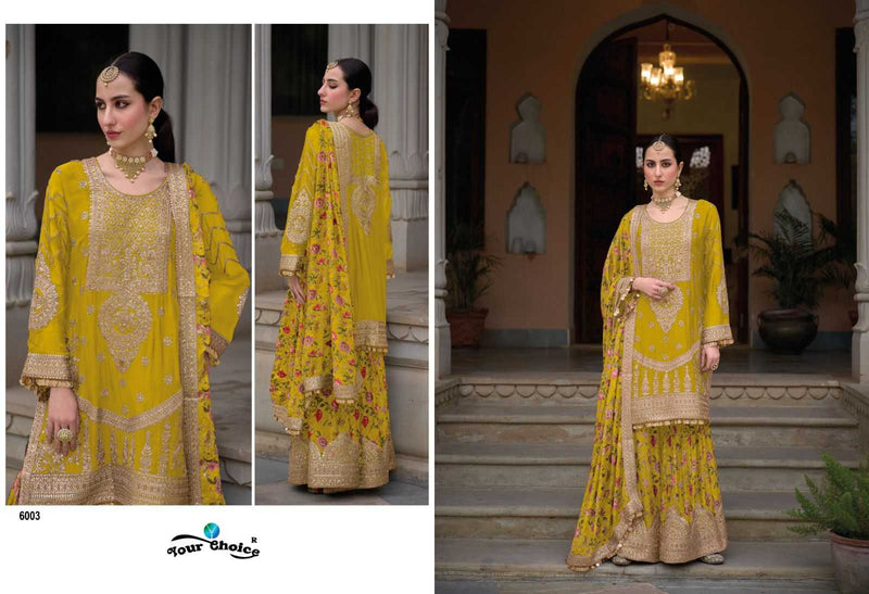 Your Choice Sadaf Gold Party Wear Pakistani Designer Salwar Suit