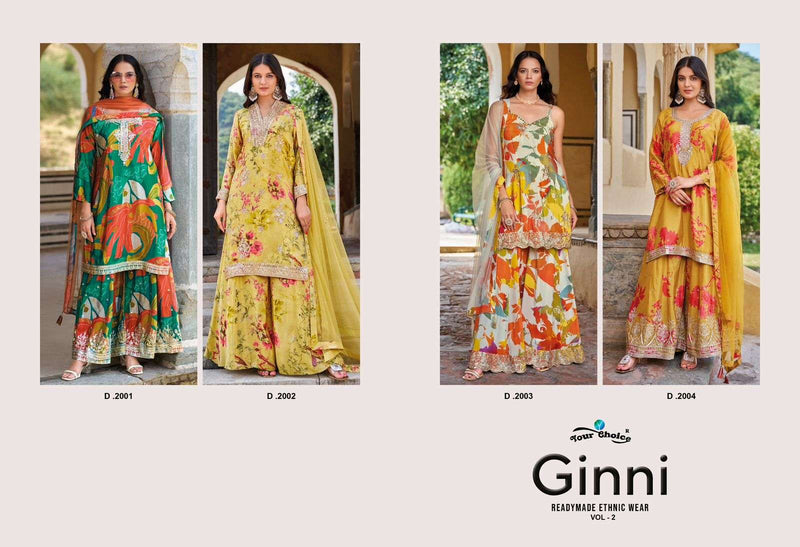 Your Choice Ginni Heavy Chinon Fancy Partywear Designer Suit