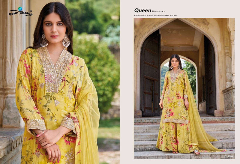 Your Choice Ginni Heavy Chinon Fancy Partywear Designer Suit