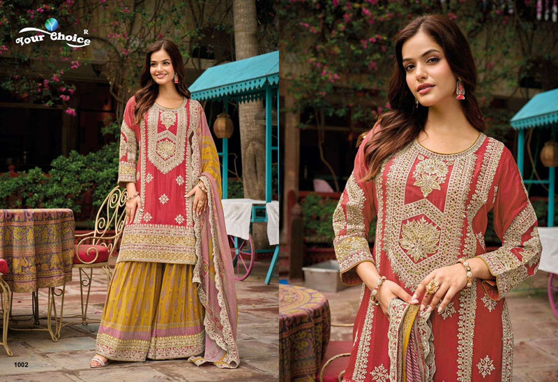 Your Choice Kelly Pure Chinon Fancy Designer Partywear Salwar Suit