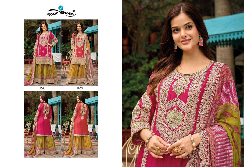 Your Choice Kelly Pure Chinon Fancy Designer Partywear Salwar Suit