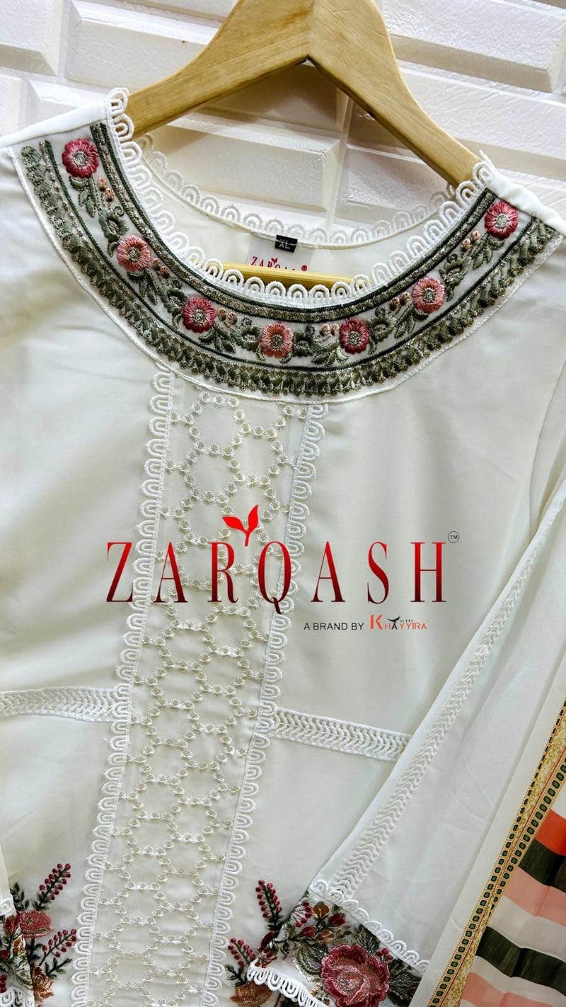 Zarqash Z 146 Georgette With Heavy Embroidery Designer Ready Made Suits