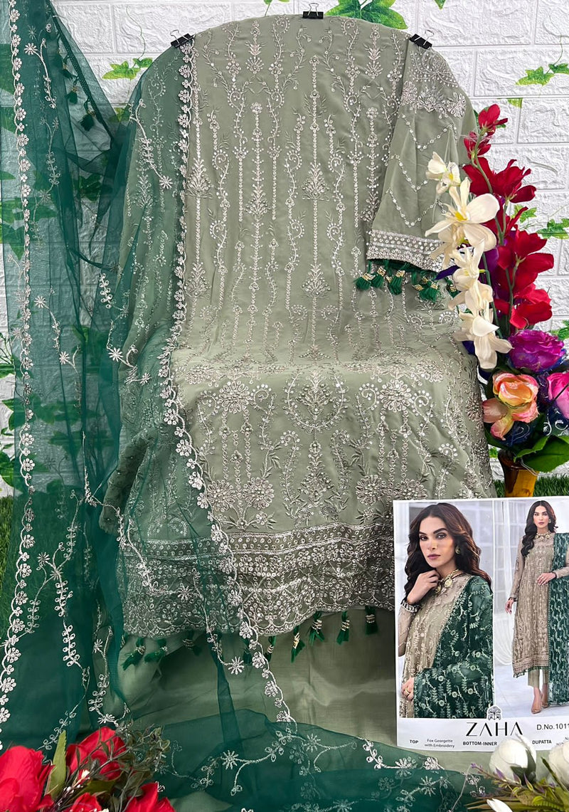 Zaha Aaeesha Vol 2 Hit Colours Georgette With Heavy Embroidered Pakistani Suits