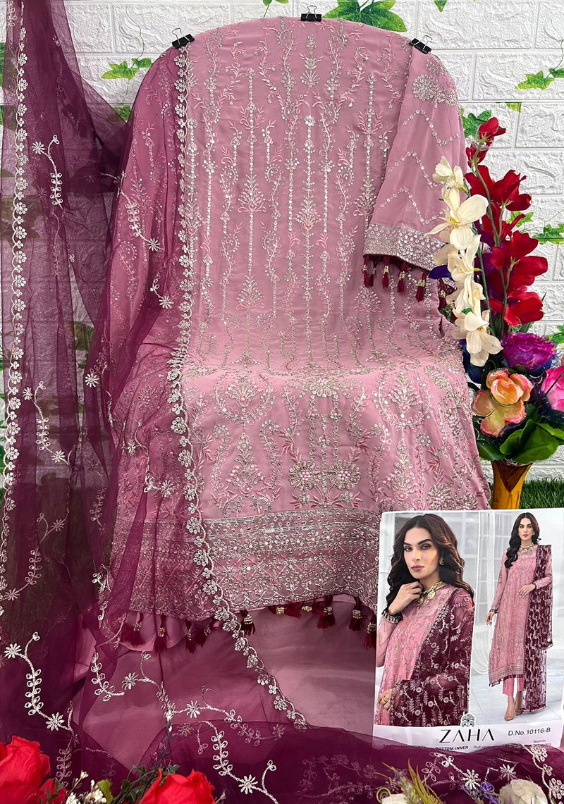 Zaha Aaeesha Vol 2 Hit Colours Georgette With Heavy Embroidered Pakistani Suits