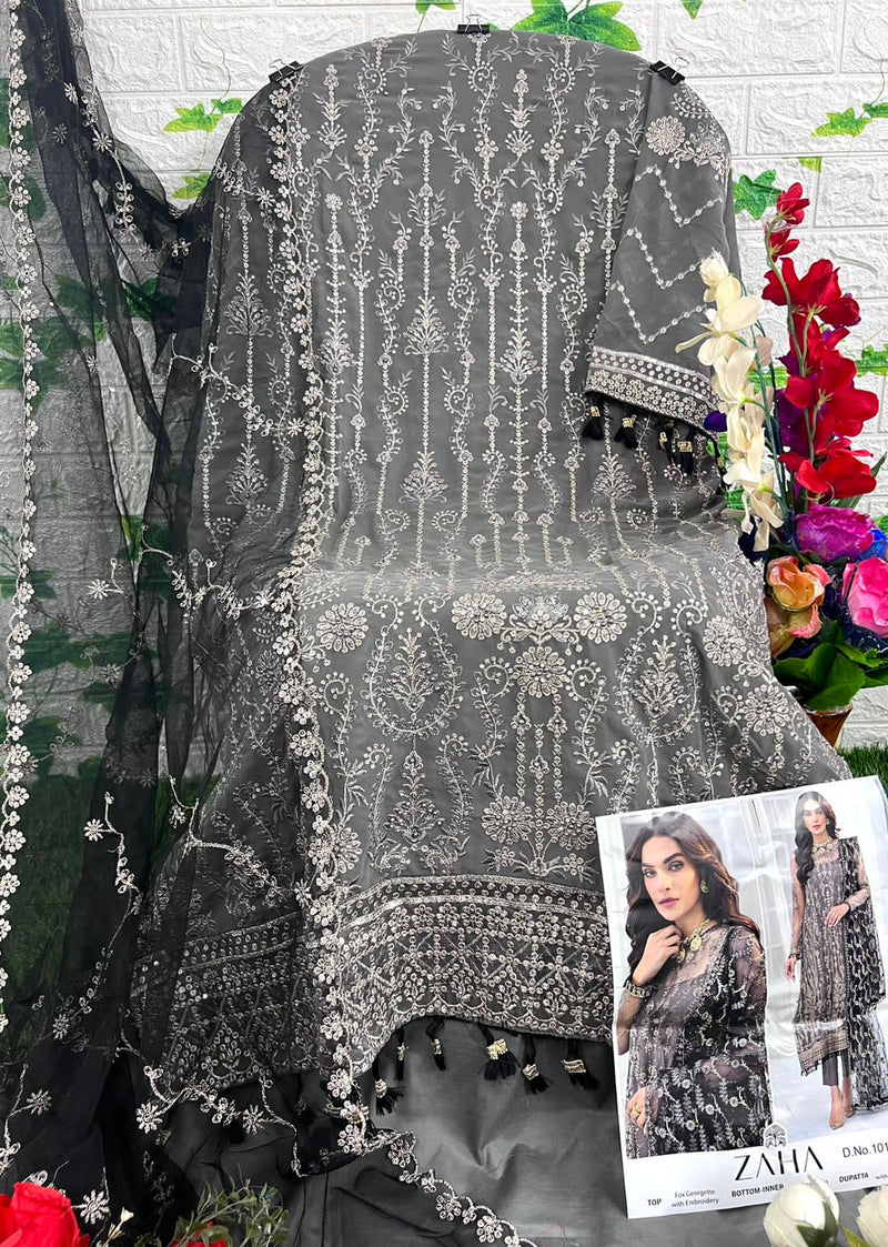 Zaha Aaeesha Vol 2 Hit Colours Georgette With Heavy Embroidered Pakistani Suits