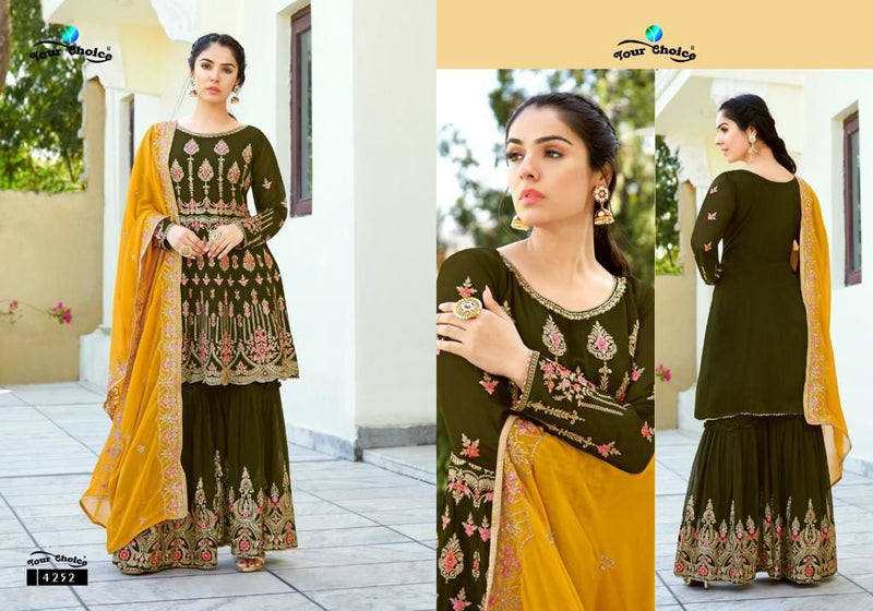 Your Choice Zaiyra Plus Blooming Georgette Heavy Designer Ready Made Sharara Suits