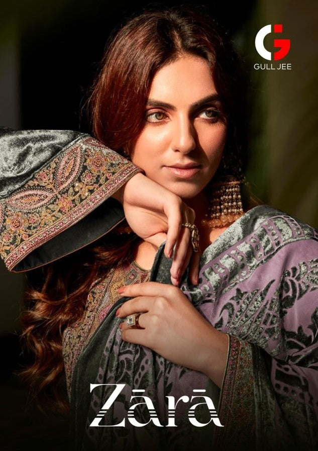 Deepsy Suits Gull Jee Zara Velvet Embroidery Designer Suit Collection