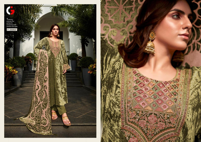Deepsy Suits Gull Jee Zara Velvet Embroidery Designer Suit Collection