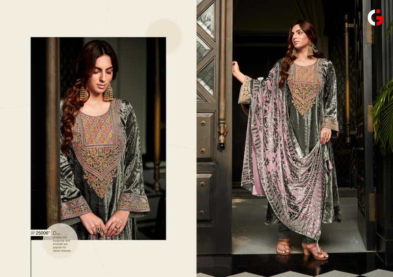 Deepsy Suits Gull Jee Zara Velvet Embroidery Designer Suit Collection