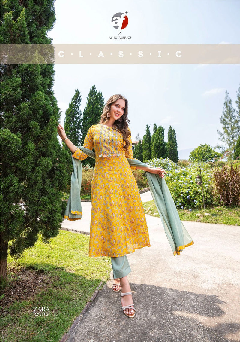 Anju Fabrics Zara Vol 3 Cotton Beautiful Designer Kurti Combo Set