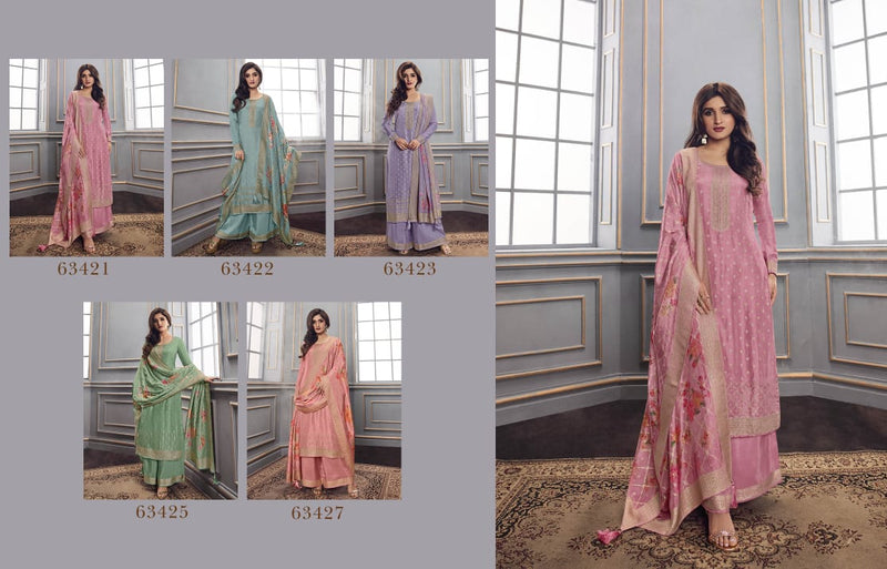 Vinay Fashion Kasheesh Zareena Vol 7 Hit List Jacquard Heavy Embroidery Work Fancy Partywear Salwar Kameez