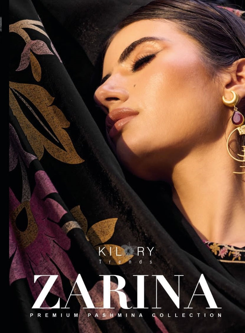 Kilory Trends Zarina Pashmina With Digital Foil Printed Designer Winter Wear Suits