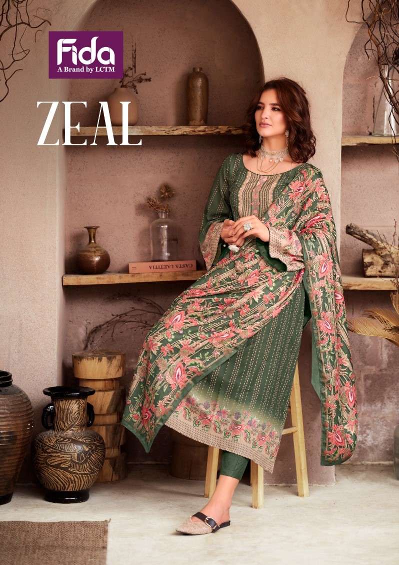 Fida Zeal Pashmina Kashmiri Wool Designer Printed Salwar Suit Collection