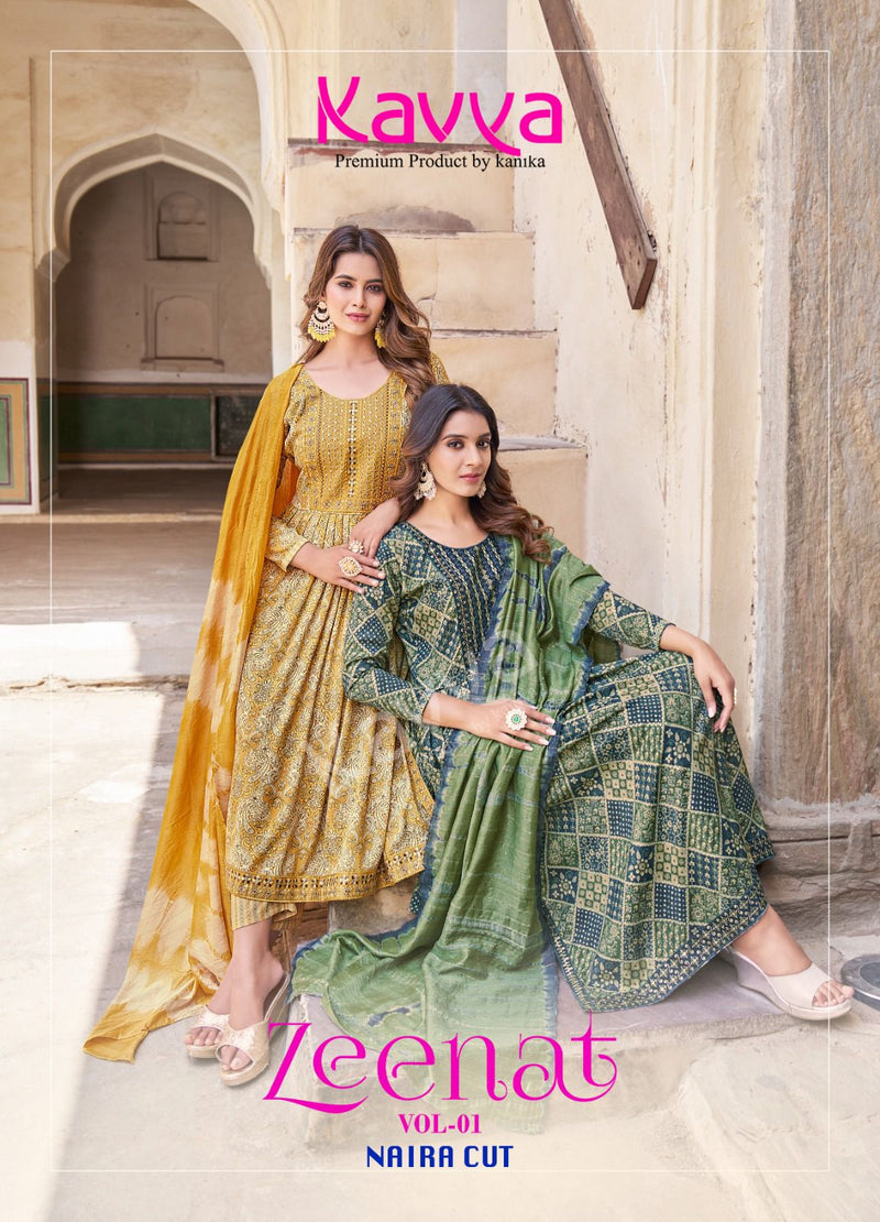 Kavya Zeenat Vol 1 Fancy Casual Wear Printed Kurti With Bottom