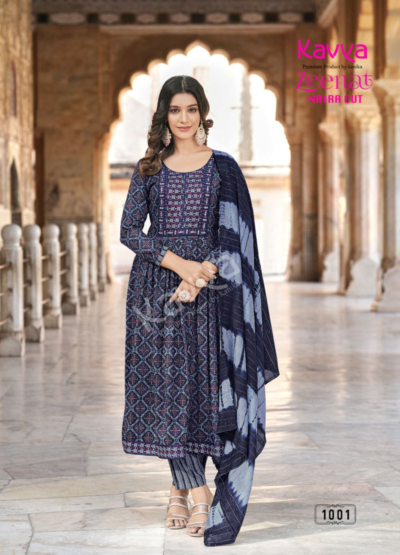 Kavya Zeenat Vol 1 Fancy Casual Wear Printed Kurti With Bottom