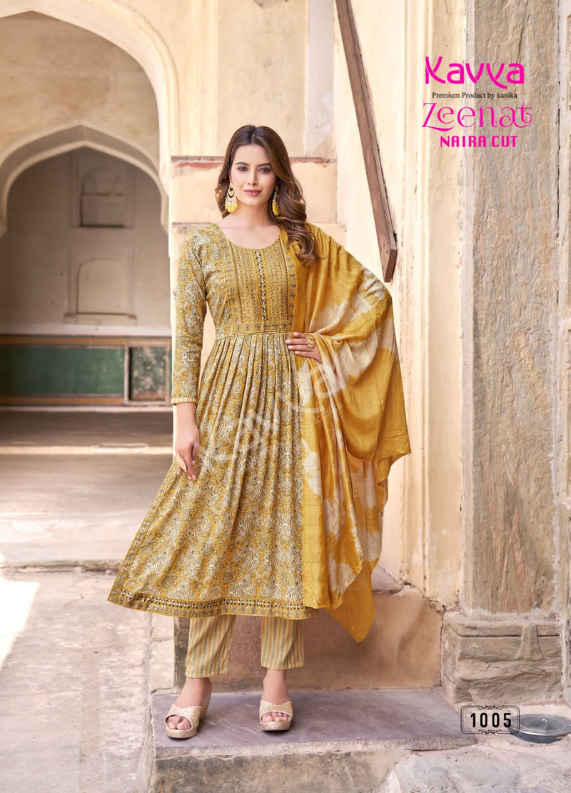 Kavya Zeenat Vol 1 Fancy Casual Wear Printed Kurti With Bottom