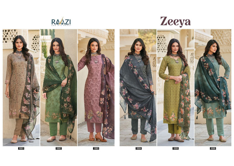 Rama Fashions Raazi Zeeya Cambric Cotton Digital Prints With Hand Work Suits