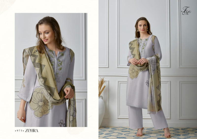 Sahiba Zehra Linen Digital Print With Schiffly Embroidery Designer Suits