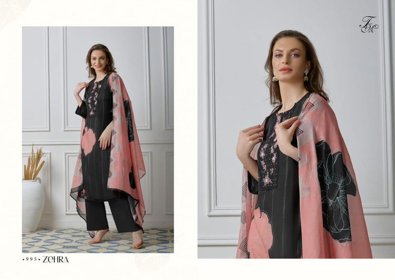 Sahiba Zehra Linen Digital Print With Schiffly Embroidery Designer Suits