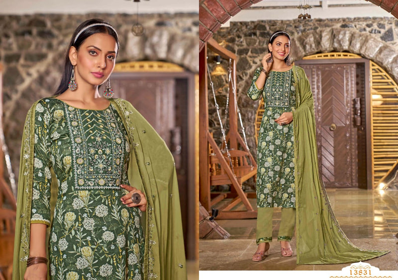Kalaroop Kajree Fashion Zhansi Vol 2 Jam Cotton Print Fancy Embroidery Work Kurti Combo Set
