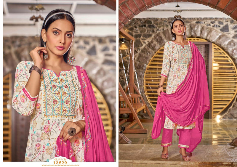 Kalaroop Kajree Fashion Zhansi Vol 2 Jam Cotton Print Fancy Embroidery Work Kurti Combo Set