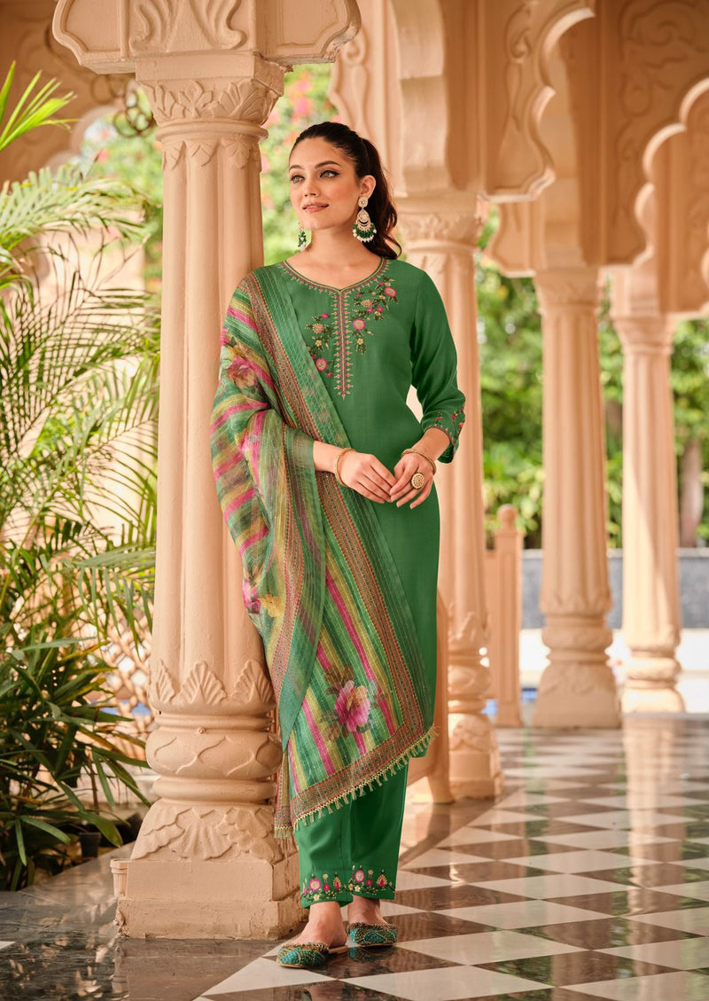 Lily And Lali Zoya Viscose Fancy Embroidery Designer Kurti Combo Set