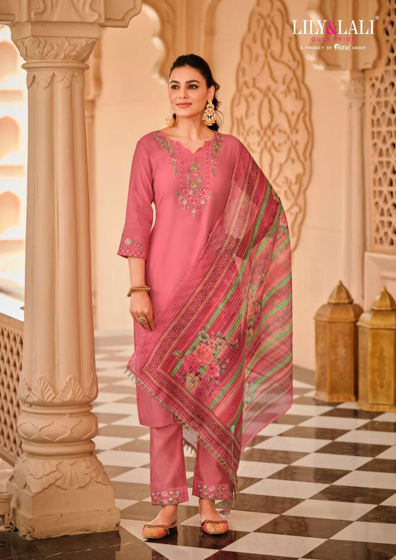Lily And Lali Zoya Viscose Fancy Embroidery Designer Kurti Combo Set