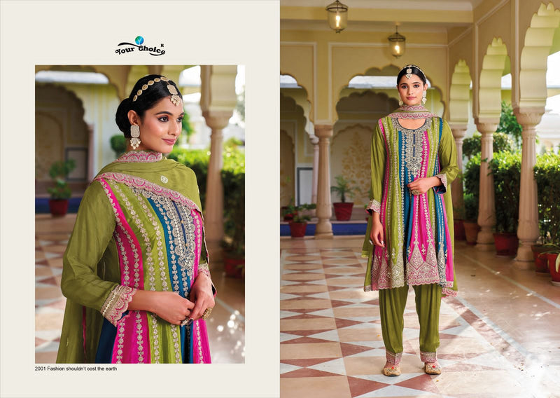 Your Choice Zoyaa Chinon Heavy Embroidery Designer Salwar Suit Collection
