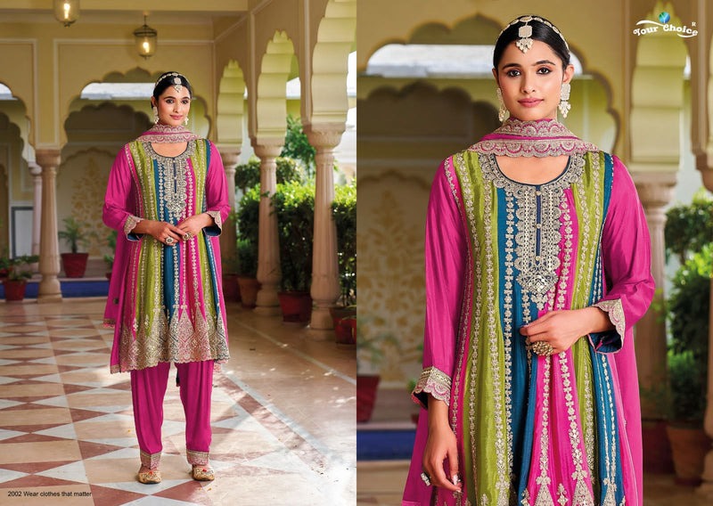 Your Choice Zoyaa Chinon Heavy Embroidery Designer Salwar Suit Collection
