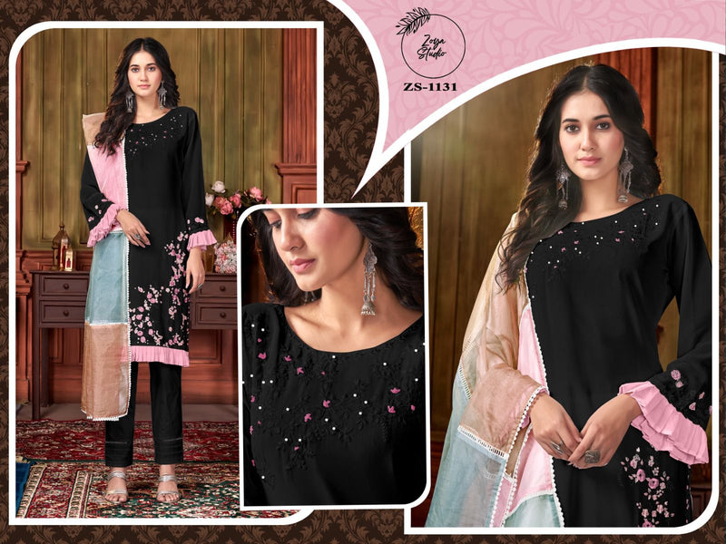 Zoya Studio Zs 1131 Georgette Hand Work Kurti With Pants