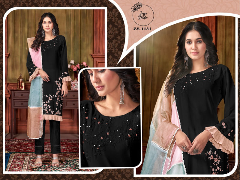 Zoya Studio Zs 1131 Georgette Hand Work Kurti With Pants