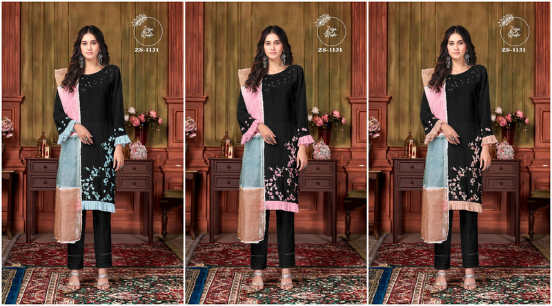 Zoya Studio Zs 1131 Georgette Hand Work Kurti With Pants