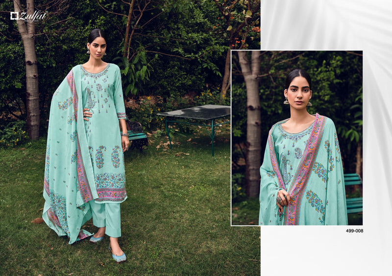 Zulfat Designer Chinaar Cotton Exclusive Designer Print Heavy Embroidery Work Fancy Designer Salwar Kameez