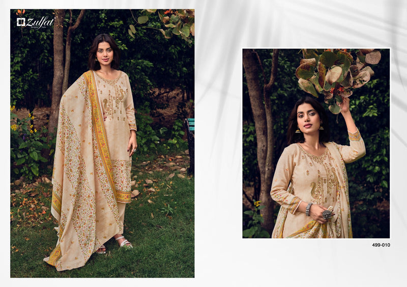 Zulfat Designer Chinaar Cotton Exclusive Designer Print Heavy Embroidery Work Fancy Designer Salwar Kameez