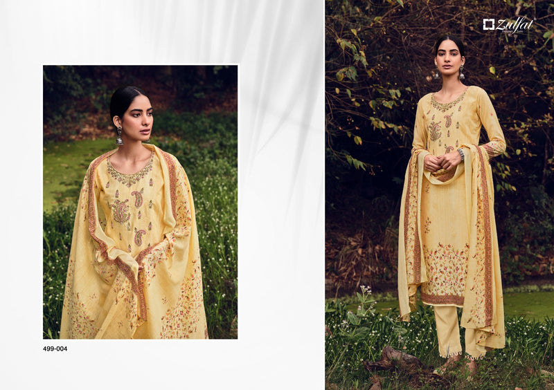 Zulfat Designer Chinaar Cotton Exclusive Designer Print Heavy Embroidery Work Fancy Designer Salwar Kameez