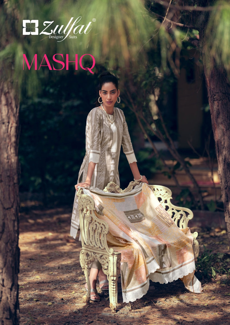Zulfat Designer Mashq Pure Cotton Exclusive Printed Designer Salwar Kameez