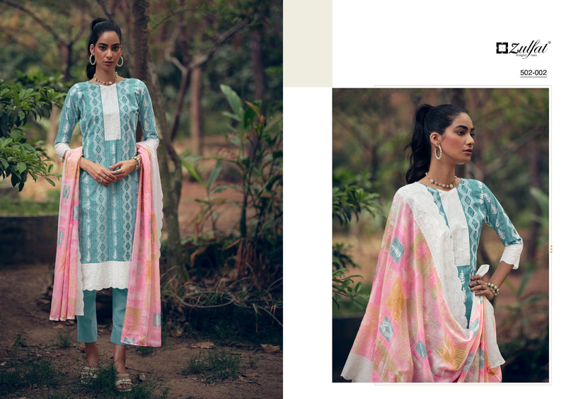 Zulfat Designer Mashq Pure Cotton Exclusive Printed Designer Salwar Kameez