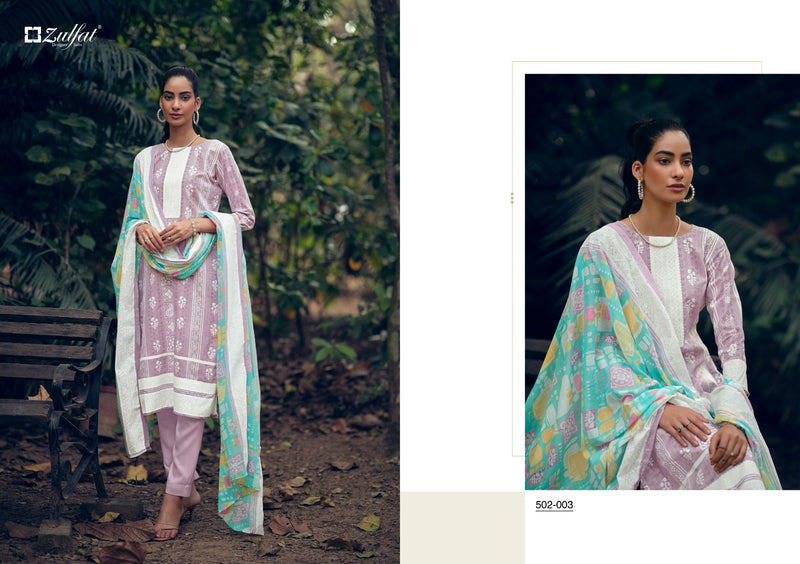 Zulfat Designer Mashq Pure Cotton Exclusive Printed Designer Salwar Kameez